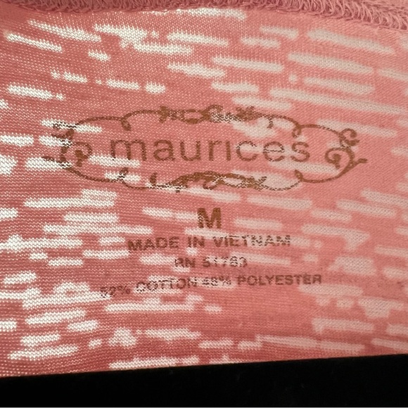 Maurices Coral Burnout Top M - Picture 3 of 3